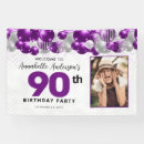 Search for purple and silver banners Quinceanera