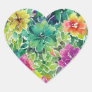 Search for heart and flower stickers Watercolor flowers