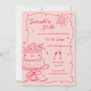 Search for red ribbon invitations Hand drawn