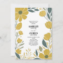 Search for modern floral engagement party invitations Gold