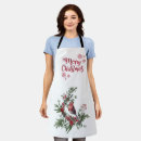 Search for cardinal bird aprons Red