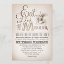 Search for eat drink be married wedding invitations Typography