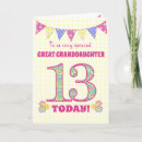 Search for granddaughter 13th birthday cards Thirteen