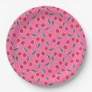 Search for retro cherry plates Pink and red