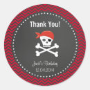 Search for birthday pirate stickers Red