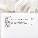 Search for purple butterfly return address labels Butterflies