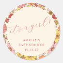 Search for vintage pink baby shower stickers Boho chic