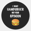 Search for funny burger stickers Fast food