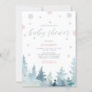 Search for pink and silver baby shower invitations Snowflakes