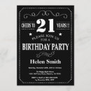 Search for mens 21st birthday invitations Black and white