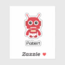 Search for cute cartoon robots stickers Retro