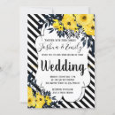 Search for black and yellow wedding invitations Floral