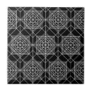 Search for black and white line pattern tiles Vintage