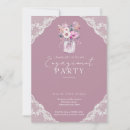 Search for lace engagement party invitations Pink