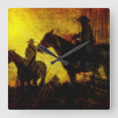 Search for western horse clocks Cowboys