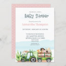 Search for green tractor baby shower invitations Country