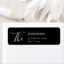 Search for guest return address labels Black and white