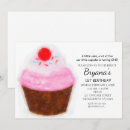 Search for cherry cupcake invitations Whimsical