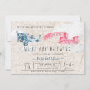 Search for vintage aeroplane invitations World map