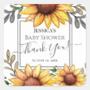 Search for sunflower thank you stickers Watercolor