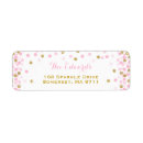Search for gold confetti return address labels Pink and gold