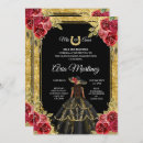 Search for red and gold quince invitations Mis quince anos