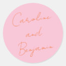 Search for orange round wedding stickers Beautiful