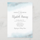 Search for blue and silver bridal shower invitations Elegant