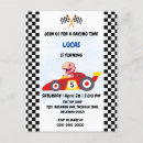 Search for pink race car invitations Party