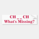 Search for missing bumper stickers God