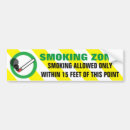 Search for not allowed bumper stickers Smoking