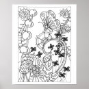 Search for flowers drawing poster posters For kids
