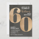 Search for black and gold 60th birthday invitations Minimalist