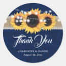 Search for burlap and lace wedding stickers Thank you
