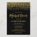 Search for black and gold rehearsal dinner invitations Glitter