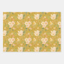 Search for peach flowers wrapping paper Watercolor