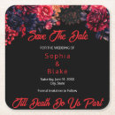 Search for red black save the dates Gothic