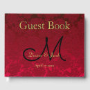 Search for red and black wedding guest books Modern