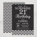 Search for black and white 21st birthday invitations Twenty one birthday