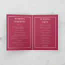 Search for two sided wedding programs Elegant