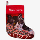 Search for black and white cat christmas stockings Red