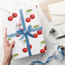 Search for retro cherries wrapping paper Red