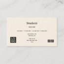 Search for student business cards Minimalist