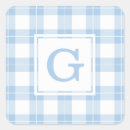 Search for blue plaid pattern stickers Blue and white