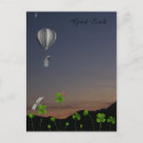 Search for four leaf clovers postcards Good luck