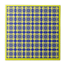 Search for blue yellow geometric pattern tiles Chequered