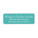 Search for teal wedding return address labels Stylish