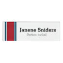 Search for red white blue name tags Stripes