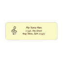 Search for treble clef return address labels Simple