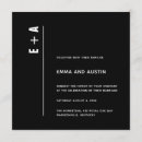 Search for monogram square wedding invitations Initials